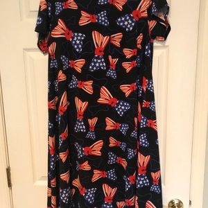 COPY - LuLaRoe American flag bow Carly dress